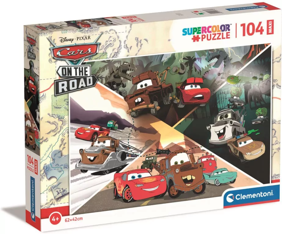 Puzzle 104 Maxi. Super Kolor Disney Cars - tantis.pl