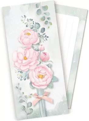 Koperta upominkowa POP UP Różowe piwonie