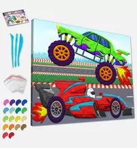 Zestaw do wyklejania plasteliną - Auta - tantis.pl