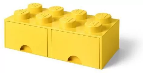 LEGO(R) pojemnik klocek z szufladami ósemka żółty - tantis.pl