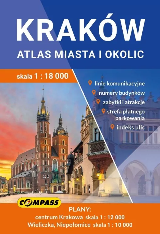 Przewodnik Kraków atlas miasta i okolic - tantis.pl