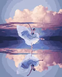 Malowanie po numerach - Odbicie lekkości 40 x 50 cm