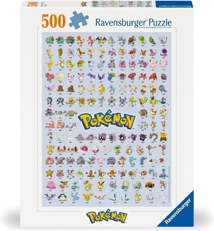 Puzzle 500 2D: Pokemon Postacie - tantis.pl
