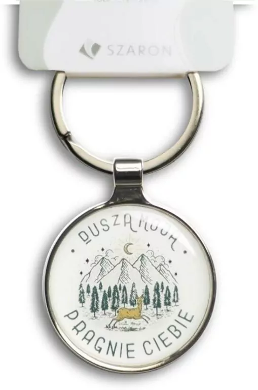 Brelok metalowy srebrny. Dusza moja - tantis.pl