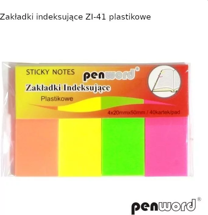 Zakładki indeksujące 20x50mm plastikowe - tantis.pl