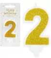 Świeczka urodzinowa 7cm. 2 złota - tantis.pl