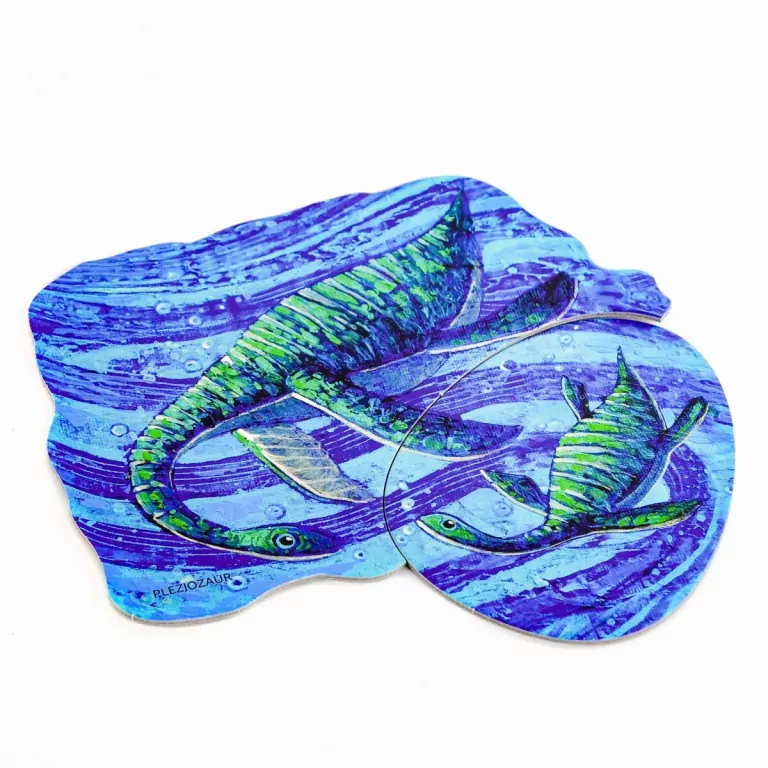 Ekopuzzle dwuelementowe Dinozaury i ich dzieci - tantis.pl