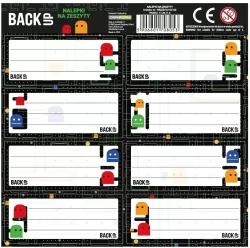 Nalepki na zeszyt BackUp 7 A102  DERFORM