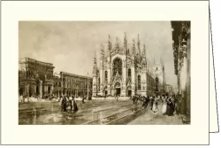 Karnet z kopertą. Milano Piazza del Duomo