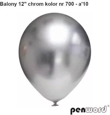 Balony 30,5cm. Chromowane srebrne - tantis.pl