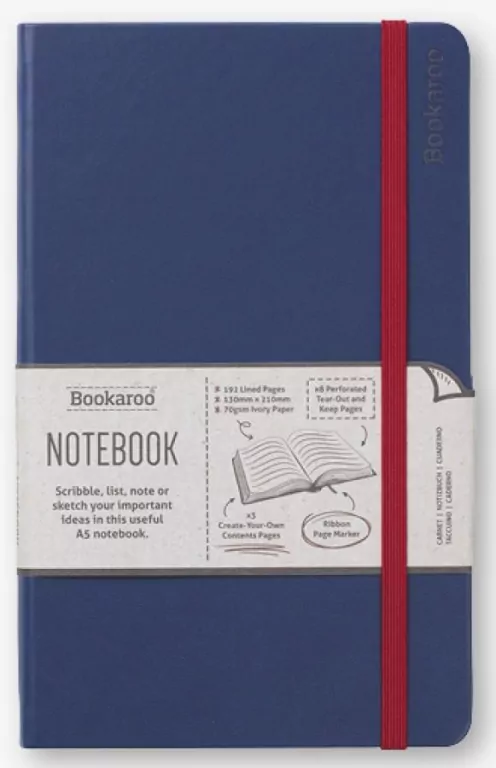 Bookaroo. Notatnik Journal A5, granatowy - tantis.pl