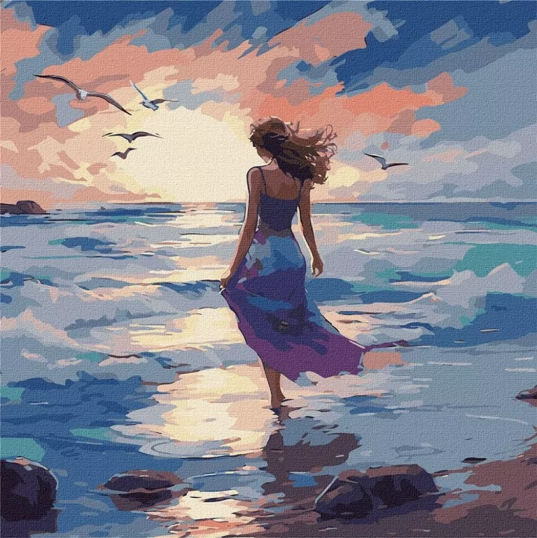 Malowanie po numerach. Piękny żywioł 40x40cm - tantis.pl