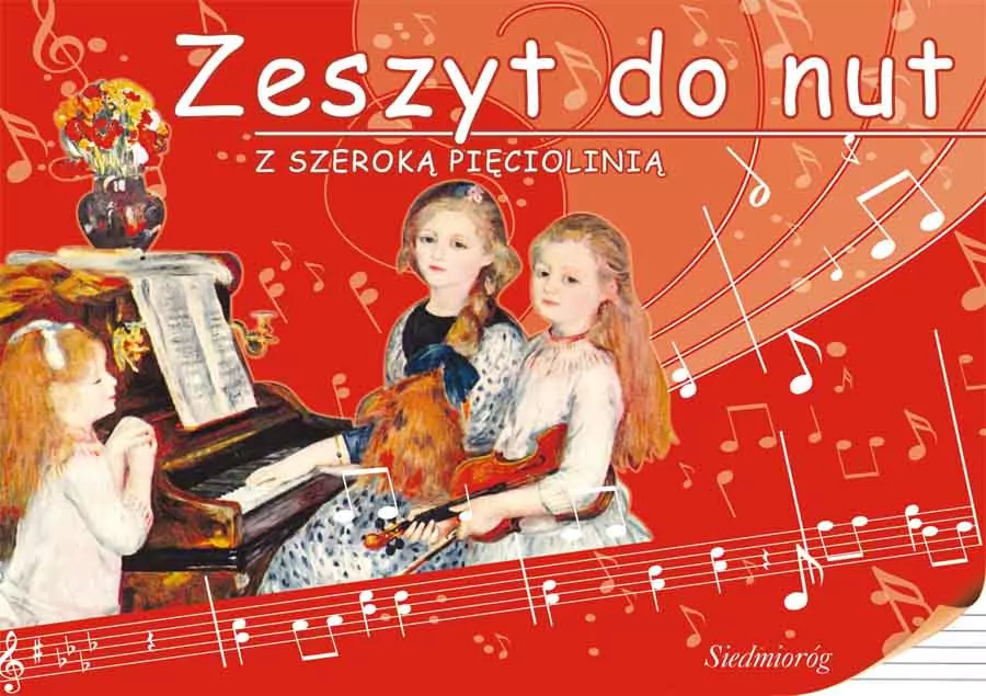Zeszyt do nut z szeroką pięciolinią - tantis.pl