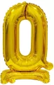 Balon foliowy B&C Cyfra stojaca "0" złota 38cm - tantis.pl