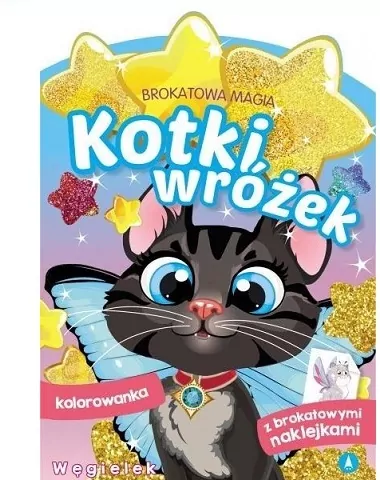Brokatowa magia. Kotki wróżek. Węgielek - tantis.pl