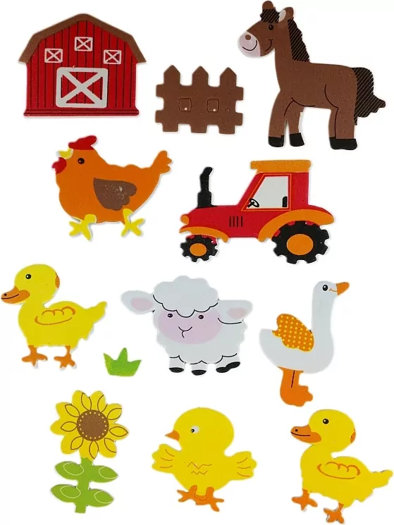 Naklejki piankowe. Zwierzęta gospodarskie. Mix - tantis.pl