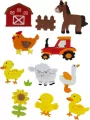 Naklejki piankowe. Zwierzęta gospodarskie. Mix - tantis.pl
