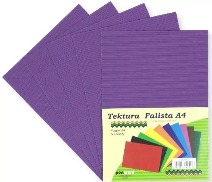 Tektura A4 falista fioletowa - tantis.pl