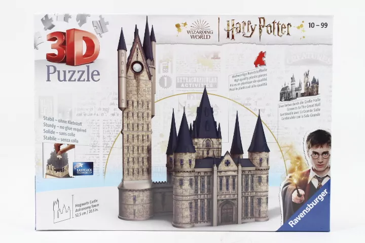 Ravensburger. Puzzle 540, 3D Budynki. Zamek Hogwarts, Wieża - tantis.pl