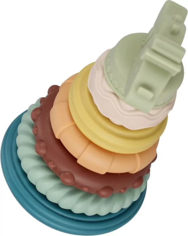 Piramidka edukacyjna pastel mix BAM BAM - tantis.pl