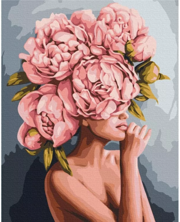 Malowanie po numerach BRUSHME 40x50 cm dotyk piwonii - tantis.pl