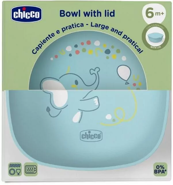 Miseczka z pokrywką niebieska 6m+ - tantis.pl