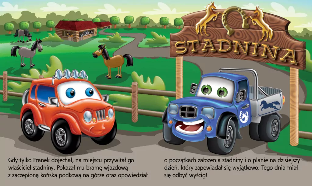 W stadninie. Samochodzik Franek - tantis.pl