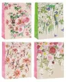 Torebka z brokatem Kwiaty 31x40x12cm mix ROZETTE - tantis.pl