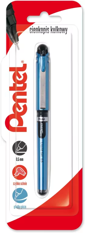 Cienkopis kulkowy 0,5 mm. EnerGel. Czarny 1 szt. - tantis.pl