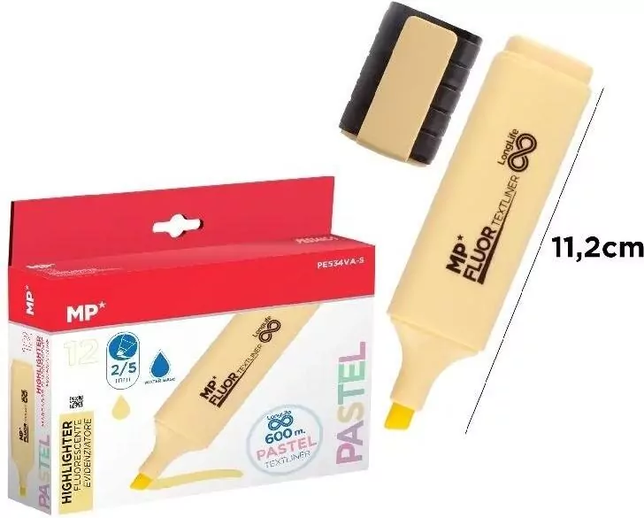 Zakreślacz pastelowy żółty (12szt) - tantis.pl