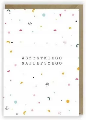 Kartka urodzinowa, eko koperta K018