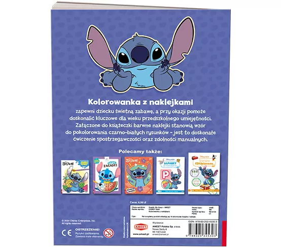 Stich. Kolorowanka z naklejkami - tantis.pl
