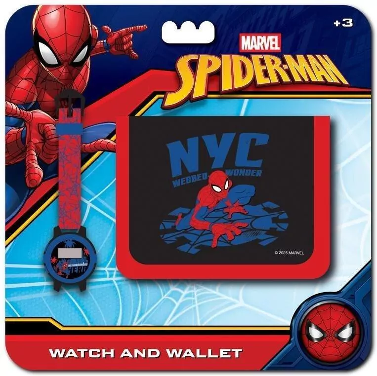 Zestaw prezentowy - portfel i zegarek Spiderman - tantis.pl