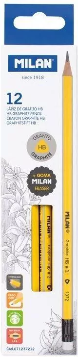 Ołówek trójkątny HB z gumką. Żółty - tantis.pl