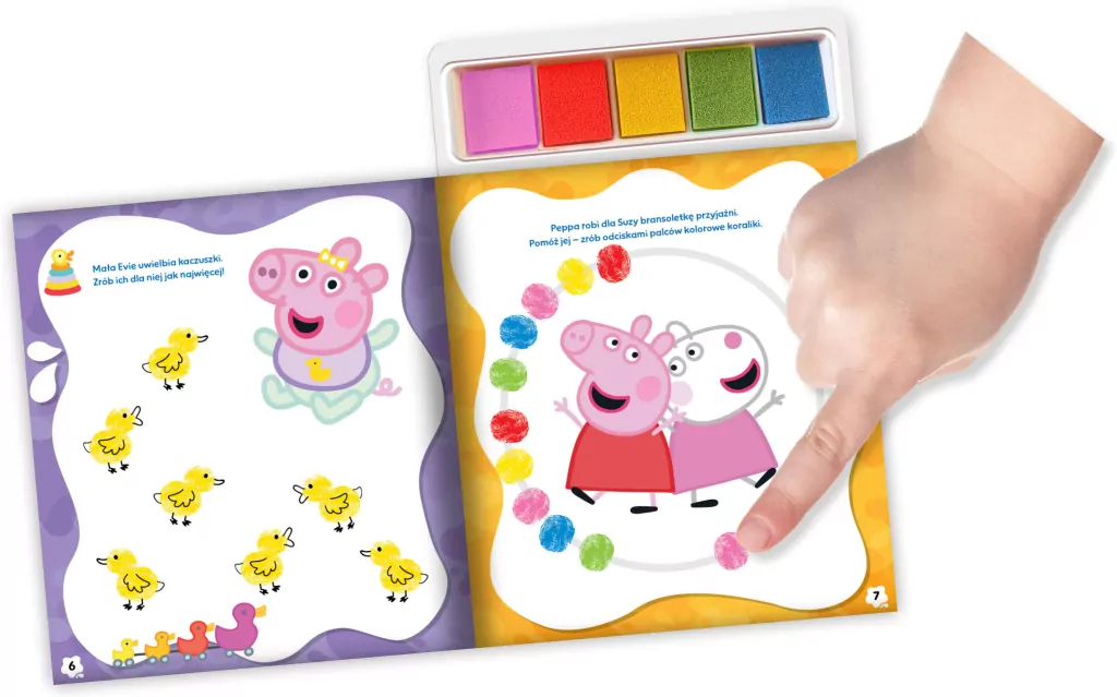 Barwny świat Peppy. Świnka Peppa. Kolorowe Paluszki - tantis.pl