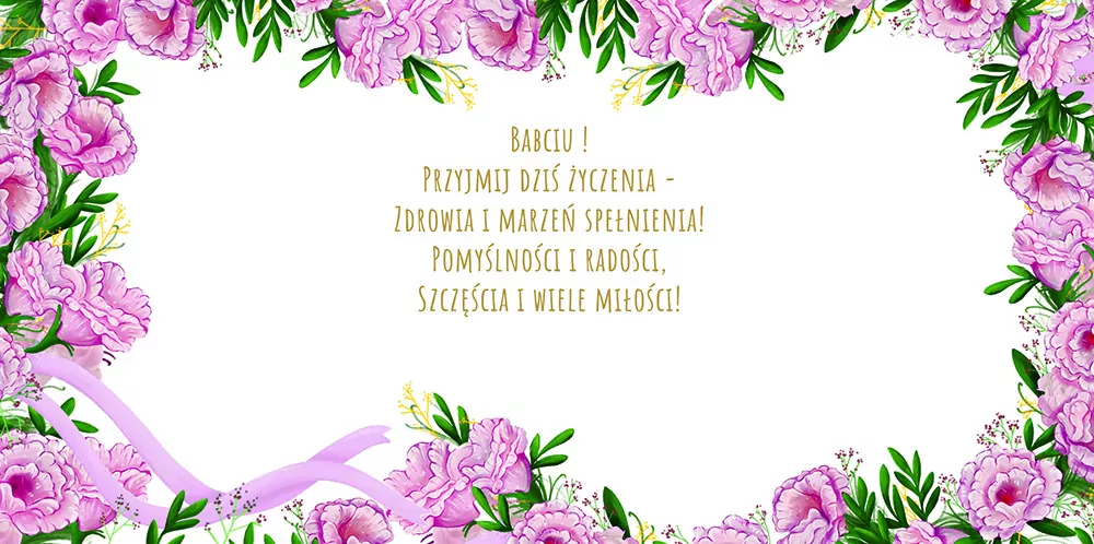 Karnet KW Wianuszek różowy Babcia - tantis.pl