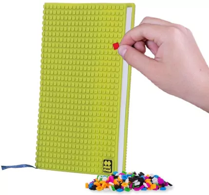 Zeszyt A5. Linia. Neonowy z żółtym panelem