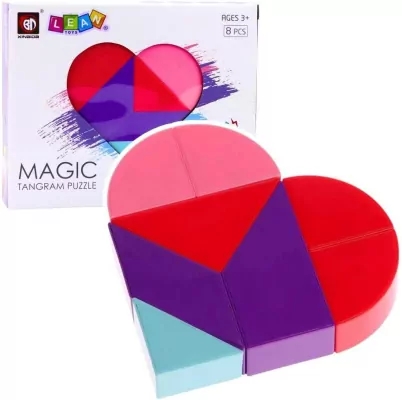 Klocki magnetyczne tangram układanka 8el