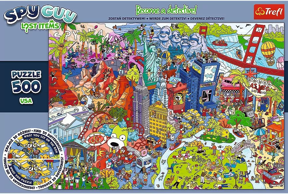 Puzzle 500. Spy Guy USA. Rodzina Treflików. 37480 - tantis.pl