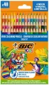 Kredki drewniane Kids Smooth ECO 48szt BIC - tantis.pl