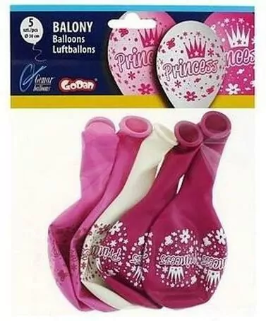 Balony premium Księżniczki 12" op5szt wiszące GB/PG32 - tantis.pl
