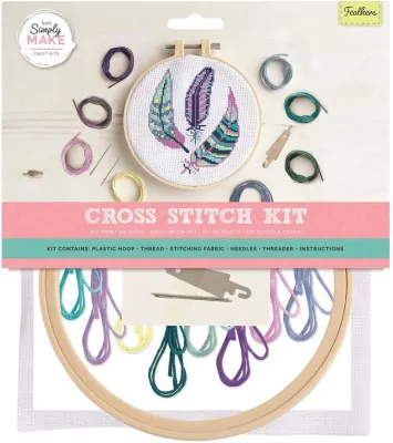 Duży zestaw do haftu krzyżykowego - Piórka