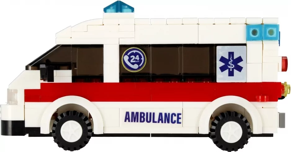 Klocki konstrukcyjne 255 elementów City Ambulans - tantis.pl