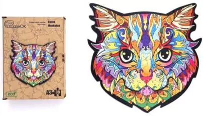Puzzle drewniane eko 39. Kotek Murkotek - tantis.pl