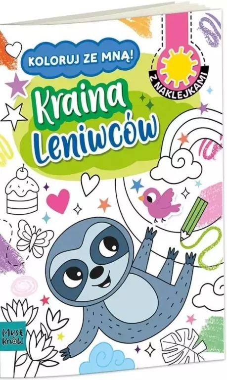 Kolorowanka a4 koloruj ze mną - kraina leniwców - tantis.pl