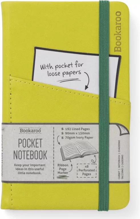 Bookaroo. Notatnik Journal Pocket A6, oliwkowy - tantis.pl