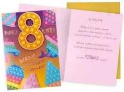 Karnet Urodziny 8 pop it