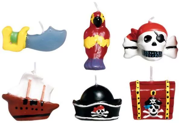 Świeczki figurki Pirates Map 6szt. - tantis.pl