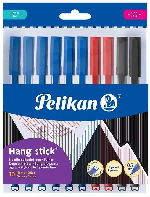 Długopis Hang Stick 0,7mm 10szt PELIKAN - tantis.pl
