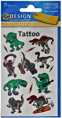 Tatuaże dla dzieci: Dinozaury